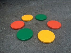 Диски цветные амортизационные деревянные (комплект 6 штук) - fgospostavki.ru - Махачкала