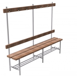 Скамья для раздевалок односторонняя с вешалкой (2,5 метра) - fgospostavki.ru - Махачкала
