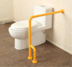 Поручень опорный с боковой опорой "Антибак" 700 х 600 х 120 миллиметров - fgospostavki.ru - Махачкала