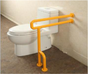 Поручень для унитаза с боковой опорой "Антибак" 700 х 600 х 120 миллиметров - fgospostavki.ru - Махачкала