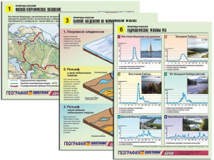 Комплект таблиц по географии "Природа России" раздаточные (цветные, ламинированные, А4, 10 штук) - fgospostavki.ru - Махачкала