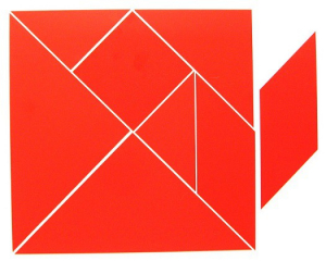 Магнитная головоломка "Танграм" (красный) - fgospostavki.ru - Махачкала