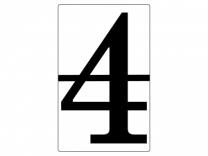 Набор магнитных карточек "Произвольный размер "4" (6 штук) - fgospostavki.ru - Махачкала