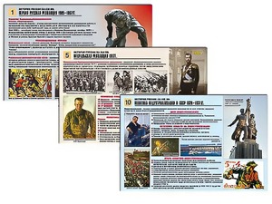 Комплект таблиц по истории "История России XX - XXI вв." раздаточные (цветные, ламинированные, А4, 12 штук) - fgospostavki.ru - Махачкала