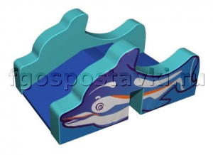 Горка "Дельфин" для сухого бассейна - fgospostavki.ru - Махачкала