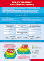 Таблица "Предоставление населению убежищ" (100х140 сантиметров, винил) - fgospostavki.ru - Махачкала