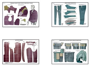 Плакаты ПРОФТЕХ "Изготовление мужских костюмов" (25 пл, винил, 70х100) - fgospostavki.ru - Махачкала