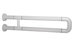 Поручень неоткидной двухопорный с антибактериальным покрытием (белый) - fgospostavki.ru - Махачкала