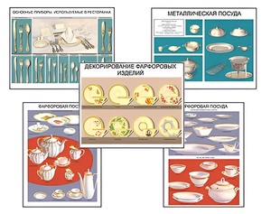 Плакаты ПРОФТЕХ "Виды посуды" (15 пл, винил, 70х100) - fgospostavki.ru - Махачкала