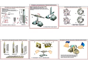 Плакаты ПРОФТЕХ "Инструменты для нарезания резьбы" (6 пл, винил, 70х100) - fgospostavki.ru - Махачкала