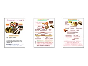 Плакаты ПРОФТЕХ "Конфетные изделия" (3 пл, винил, 70х100) - fgospostavki.ru - Махачкала