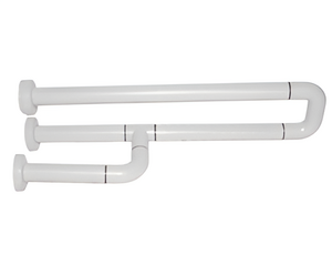 Поручень неоткидной трёхопорный с антибактериальным покрытием (белый) - fgospostavki.ru - Махачкала