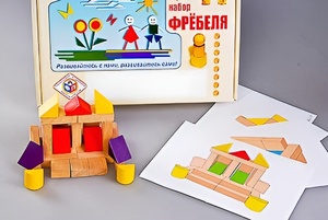 Игровой набор Фребеля "Конструктор деревянный без соединений-4" (Серия "Эксперимент") - fgospostavki.ru - Махачкала