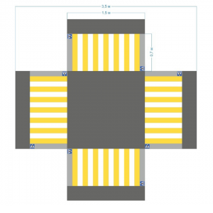 Имитация четырехстороннего перекрестка 5,5*4,5 м - fgospostavki.ru - Махачкала