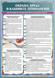Стенд "Охрана труда в кабинете технологии" - fgospostavki.ru - Махачкала