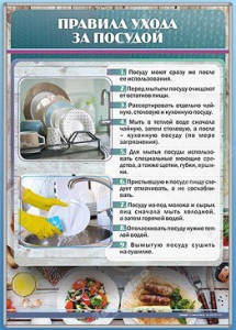 Стенд "Правила ухода за посудой" - fgospostavki.ru - Махачкала