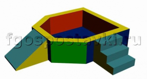 Сухой бассейн "Крепость" 1,5х1,2 метра - fgospostavki.ru - Махачкала