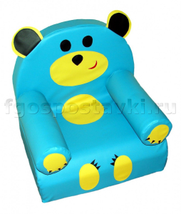 Кресло "Мишка" ВИК с подлокотниками и аппликацией - fgospostavki.ru - Махачкала