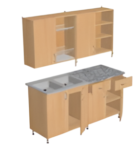 Мебель кухонная (столы с гигиеническим покрытием, шкаф для хранения посуды, сушка для посуды, моечная раковина) - fgospostavki.ru - Махачкала