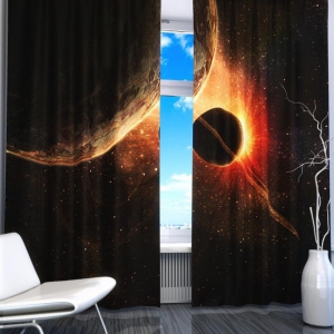 Комплект светонепроницаемых штор "Планеты" - fgospostavki.ru - Махачкала