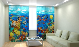 Комплект светонепроницаемых штор "Рыбки" - fgospostavki.ru - Махачкала