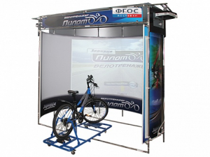 Интерактивный велотренажер "Пилот-2" на основе системы виртуальной реальности (панорамный экран с углом обзора 210 градусов) - fgospostavki.ru - Махачкала