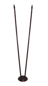 Подставка для флагов напольная с двумя отверстиями в сборе (дерево) - fgospostavki.ru - Махачкала