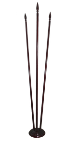 Подставка для флагов напольная с тремя отверстиями в сборе (дерево) - fgospostavki.ru - Махачкала