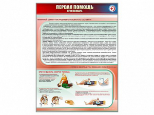 Стенд "Первая помощь при пожаре" - fgospostavki.ru - Махачкала