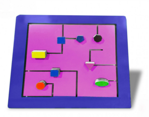 Тактильно-развивающая панель с геометрическими фигурами - fgospostavki.ru - Махачкала