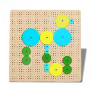 Тактильно-развивающая панель с разноцветными шестеренками - fgospostavki.ru - Махачкала