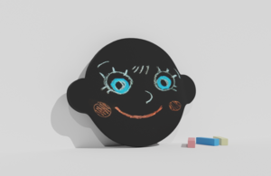 Фигурная грифельная меловая доска на тему эмоций - fgospostavki.ru - Махачкала