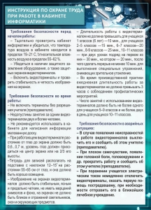 Стенд "Инструкция по охране труда в кабинете информатики" - fgospostavki.ru - Махачкала