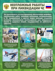 Стенд "Неотложные работы при ликвидации ЧС" - fgospostavki.ru - Махачкала