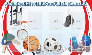 Стенд "Расписание тренировочных занятий" - fgospostavki.ru - Махачкала