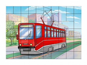 Магнитный пазл "Трамвай" - fgospostavki.ru - Махачкала