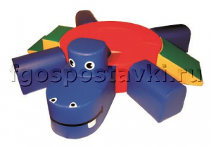 Сухой бассейн "Весёлый бегемот" с приставными элементам - fgospostavki.ru - Махачкала