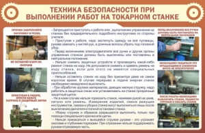 Стенд "Техника безопасности при выполнении работ на токарном станке" - fgospostavki.ru - Махачкала