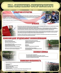 Стенд "На службе Отечеству" Вариант 2 - fgospostavki.ru - Махачкала