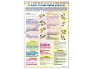 Стенд "Наши пальчики устали" (зарядка) - fgospostavki.ru - Махачкала