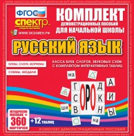 Динамические раздаточные пособия. Русский язык (комплект демонстрационных материалов). Касса букв, слогов, звуковых схем с набором интерактивных таблиц. - fgospostavki.ru - Махачкала