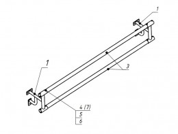 Станок хореографический пристенный (1,5 метра, двухрядный) - fgospostavki.ru - Махачкала