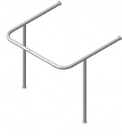 Поручень для раковины, опорой к стене (750 x 550 x 750 миллиметров) - fgospostavki.ru - Махачкала