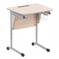 Стол ученический одноместный с наклоном столешницы (0-24°) и корзиной - fgospostavki.ru - Махачкала