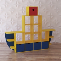 Стеллаж для игрушек "Пароход" - fgospostavki.ru - Махачкала