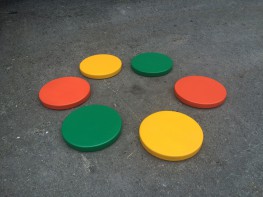 Диски цветные амортизационные деревянные (комплект 6 штук) - fgospostavki.ru - Махачкала