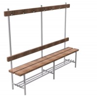 Скамья для раздевалок односторонняя с вешалкой (2 метра) - fgospostavki.ru - Махачкала