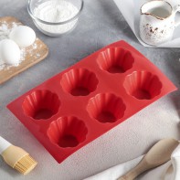 Форма для выпечки силиконовая 6 ячеек - fgospostavki.ru - Махачкала