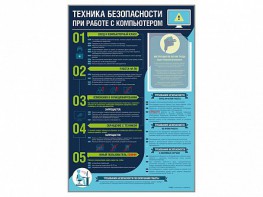 Стенд-уголок "Техника безопасности при работе на компьютере в общеобразовательных учреждениях" - fgospostavki.ru - Махачкала