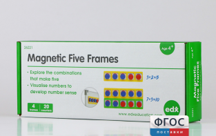 Счетное поле "5" магнитное 4 шт., 20 2-х цветных счетных фишек - fgospostavki.ru - Махачкала